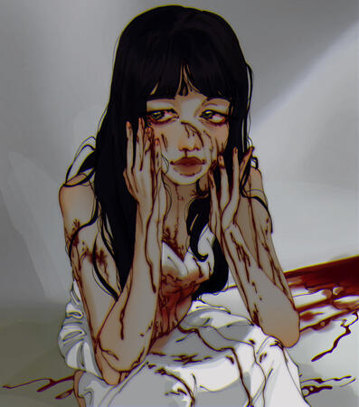 ᵗʳⁱᵍᵍᵉʳ ʷᵃʳⁿⁱⁿᵍ Bloody Girl